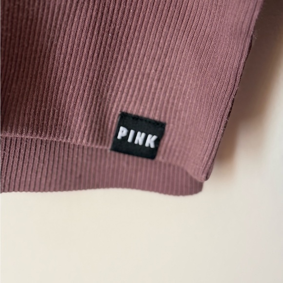 PINK Victoria's Secret Dusty Rose Ribbed Top - Picture 3 of 5